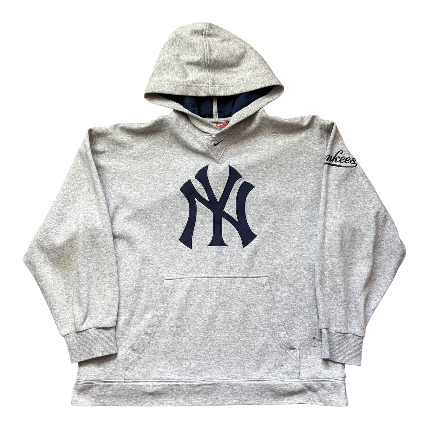 Nike Yankees centre swoosh grey hoodie (L)