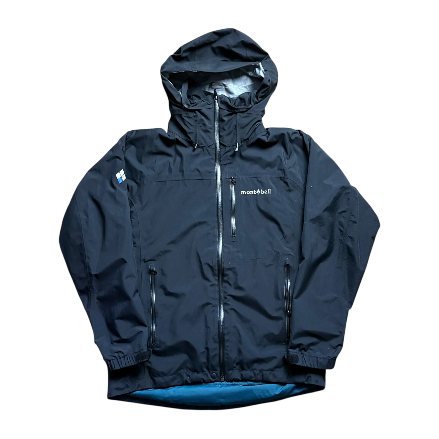 Montbell black hardshell waterproof jacket (S)