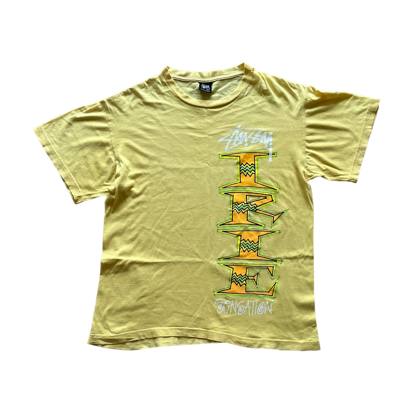 Stussy yellow tribe tee (M)