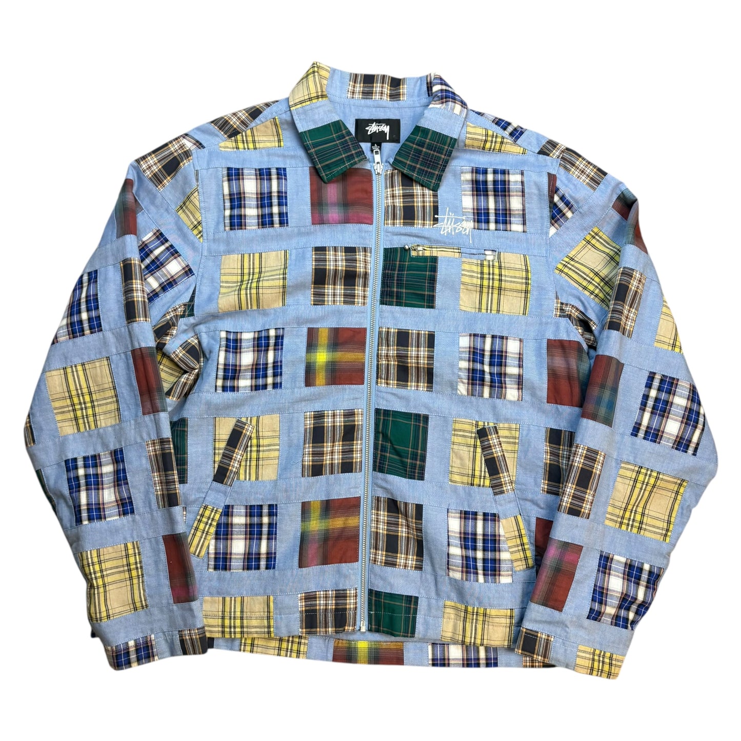 Stussy madras patchwork jacket (L)
