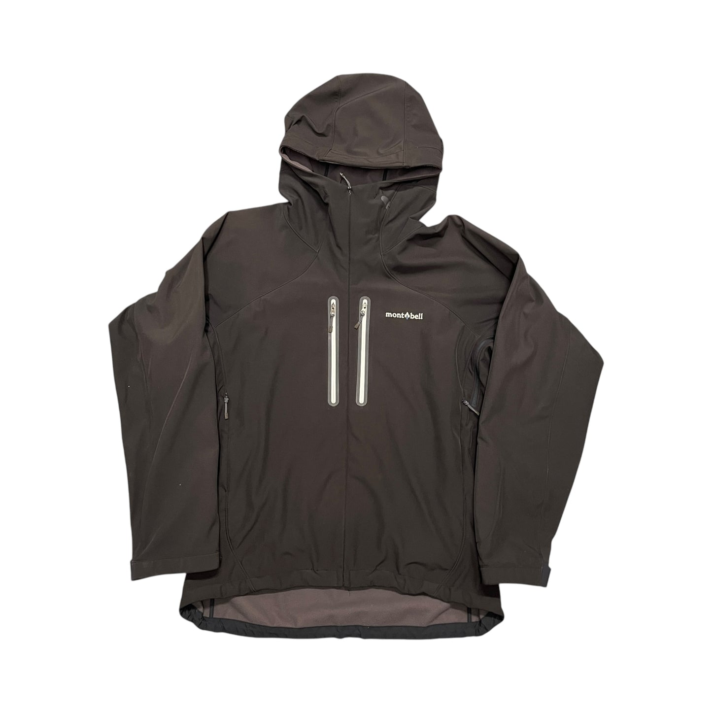 Montbell black fleece lined tech jacket (L)