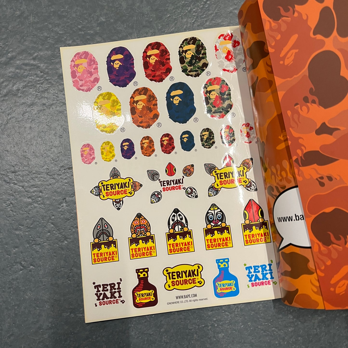 BAPE 2009 lookbook with stickers