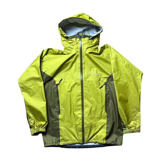 Montbell two tone green waterproof shell jacket (S)