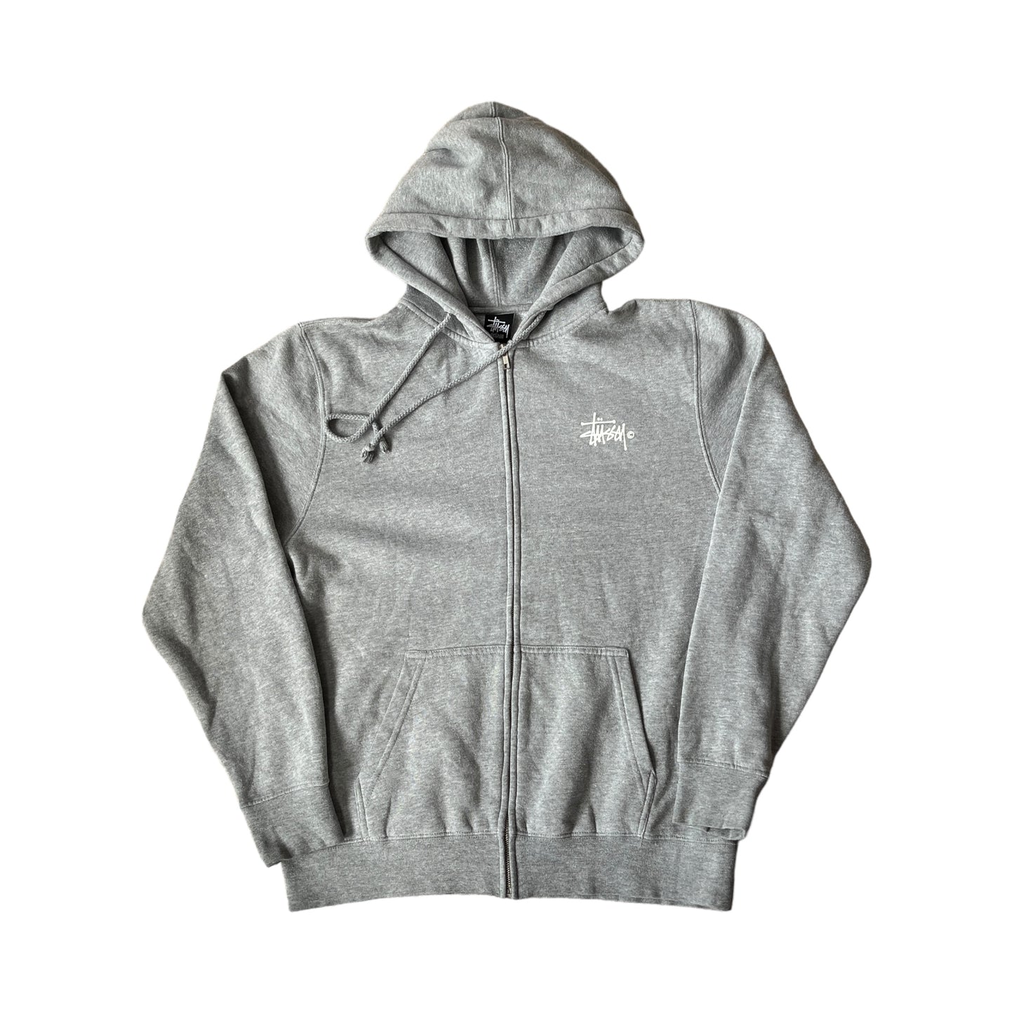 Stussy grey zipup hoodie (M)