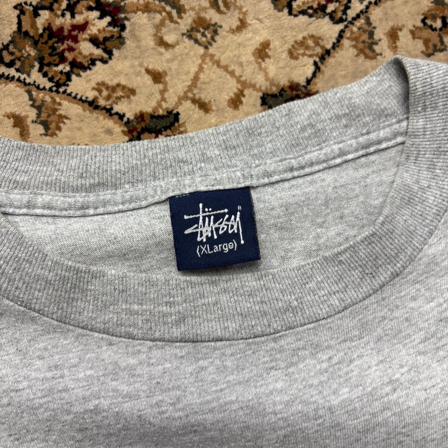 Stussy grey DJ tshirt (XL)