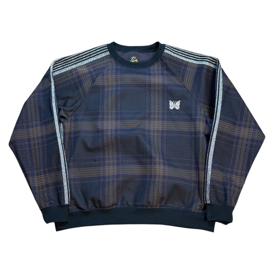 Needles tartan print glitter sweatshirt (L)