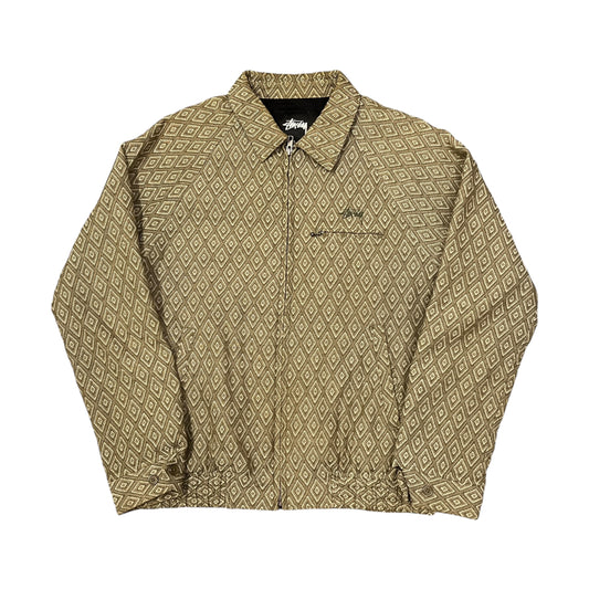 Stussy green jacquard print jacket (S)