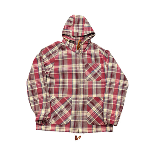 Stussy plaid red zipup jacket (L)