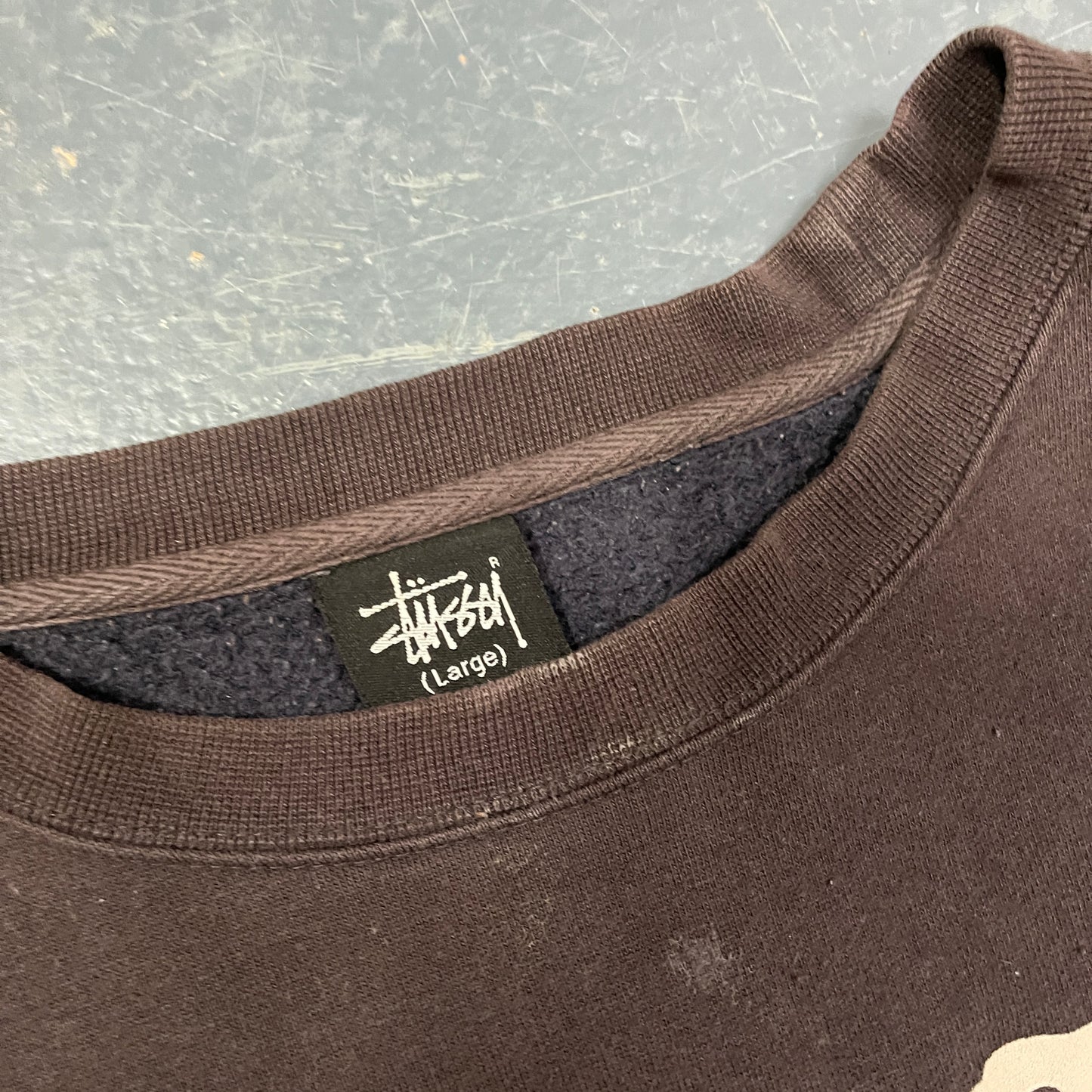 Stussy black spellout sweatshirt (L)