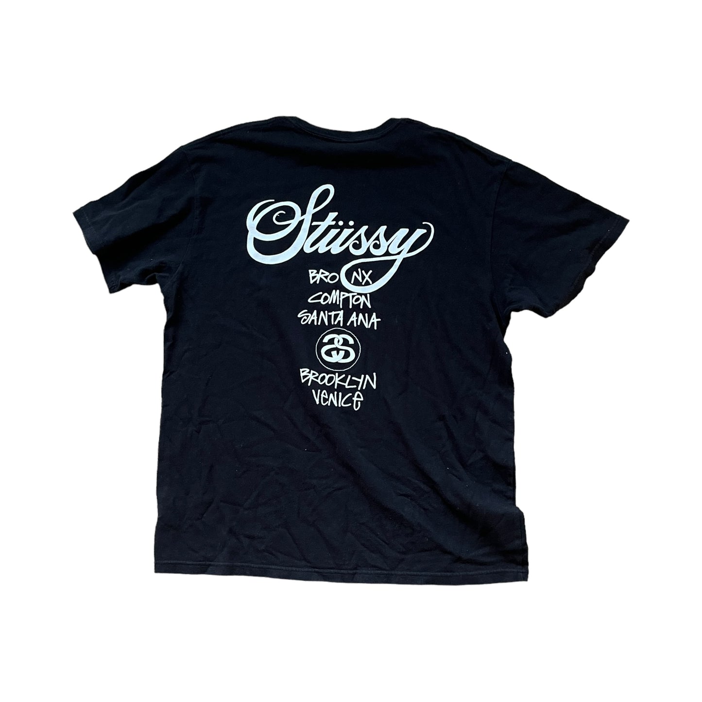 Stussy black world tour tee (L-XL)