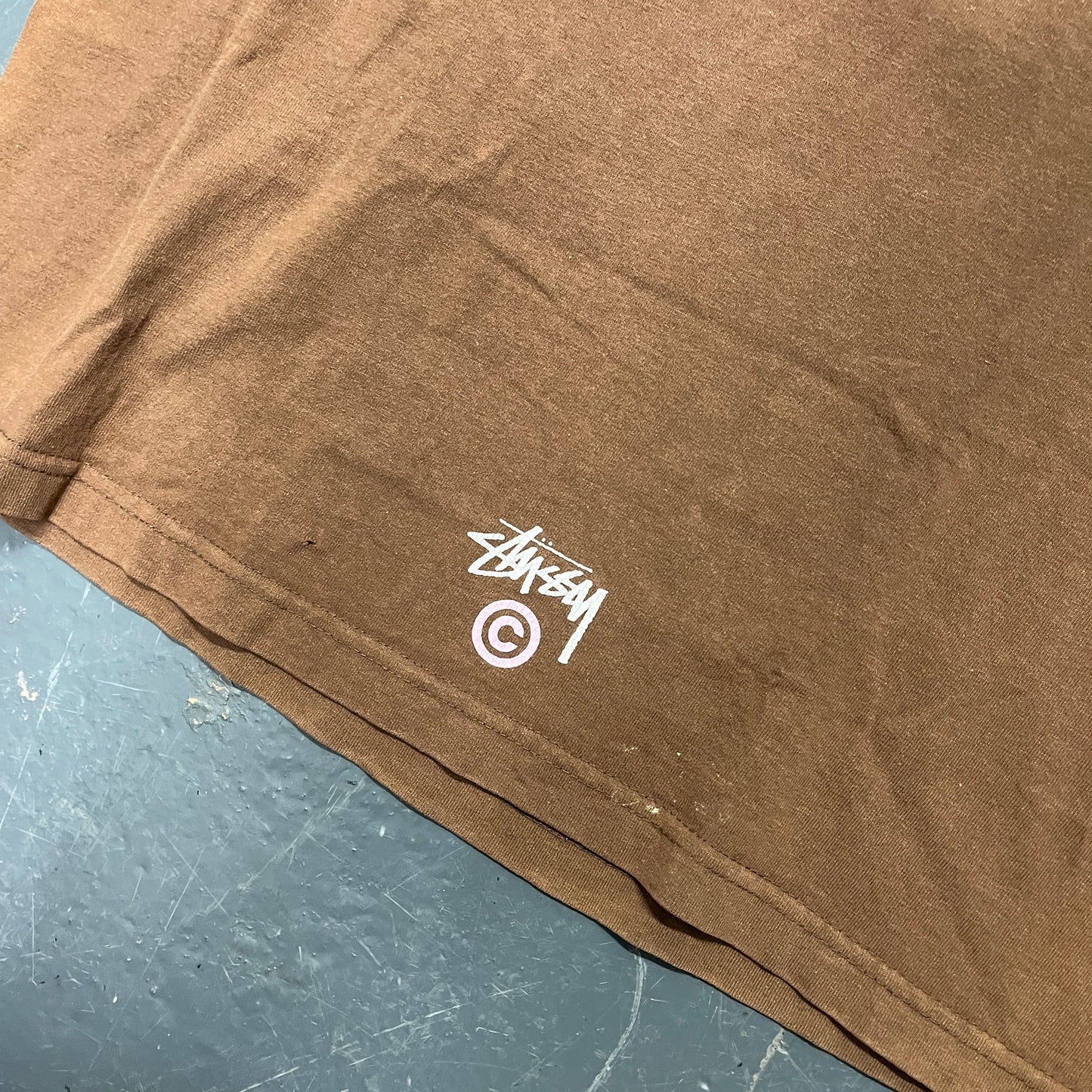 Stussy brown car rim tee (M)