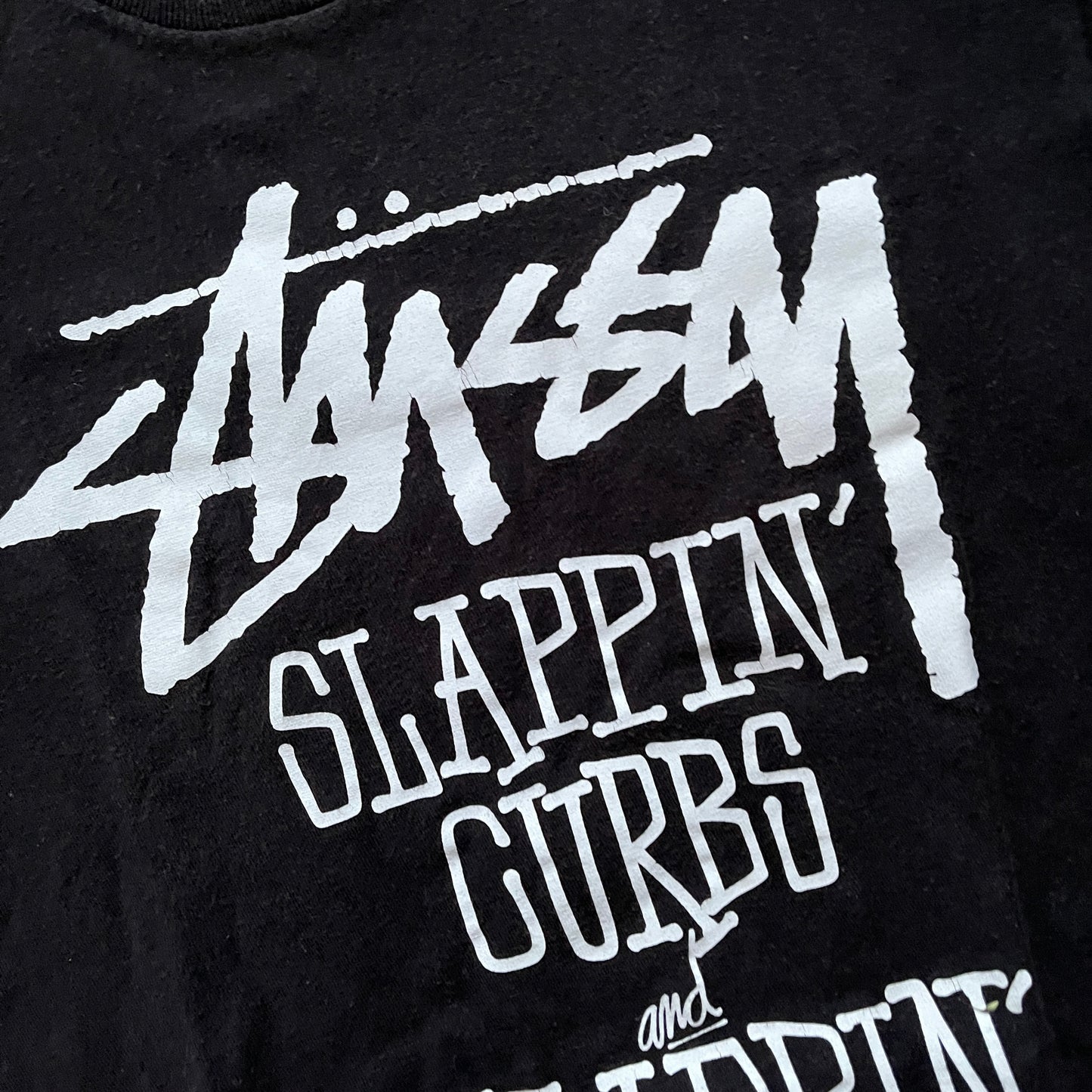 Stussy black slappin curbs tee (S)