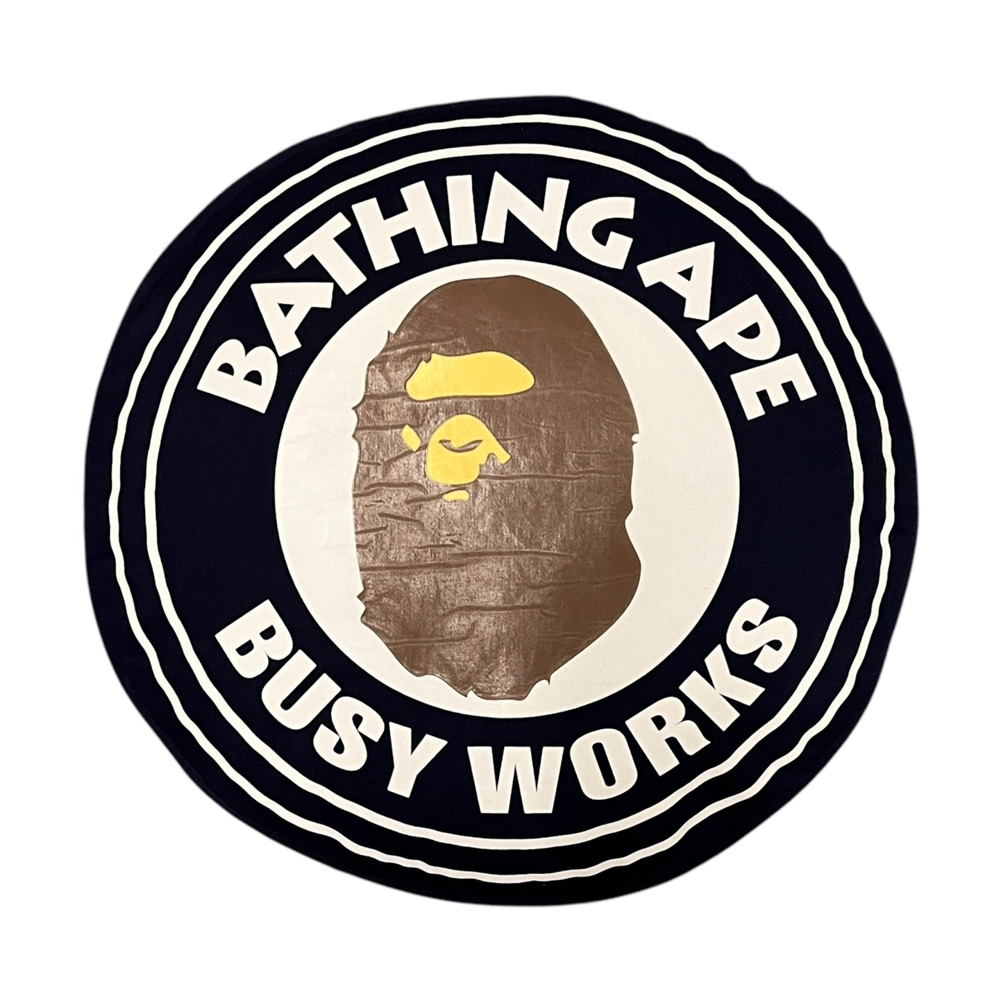 BAPE “busy works” navy cushion