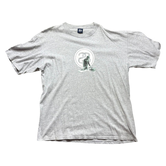 Stussy grey DJ tshirt (XL)