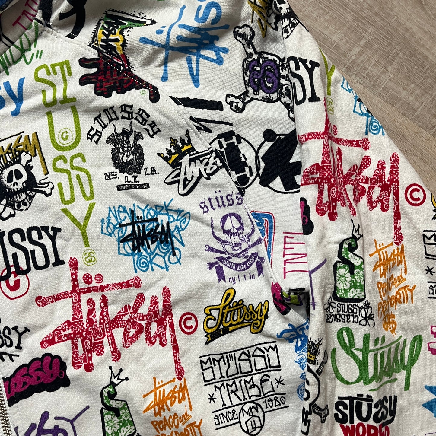 Stussy allover print zipup (S)