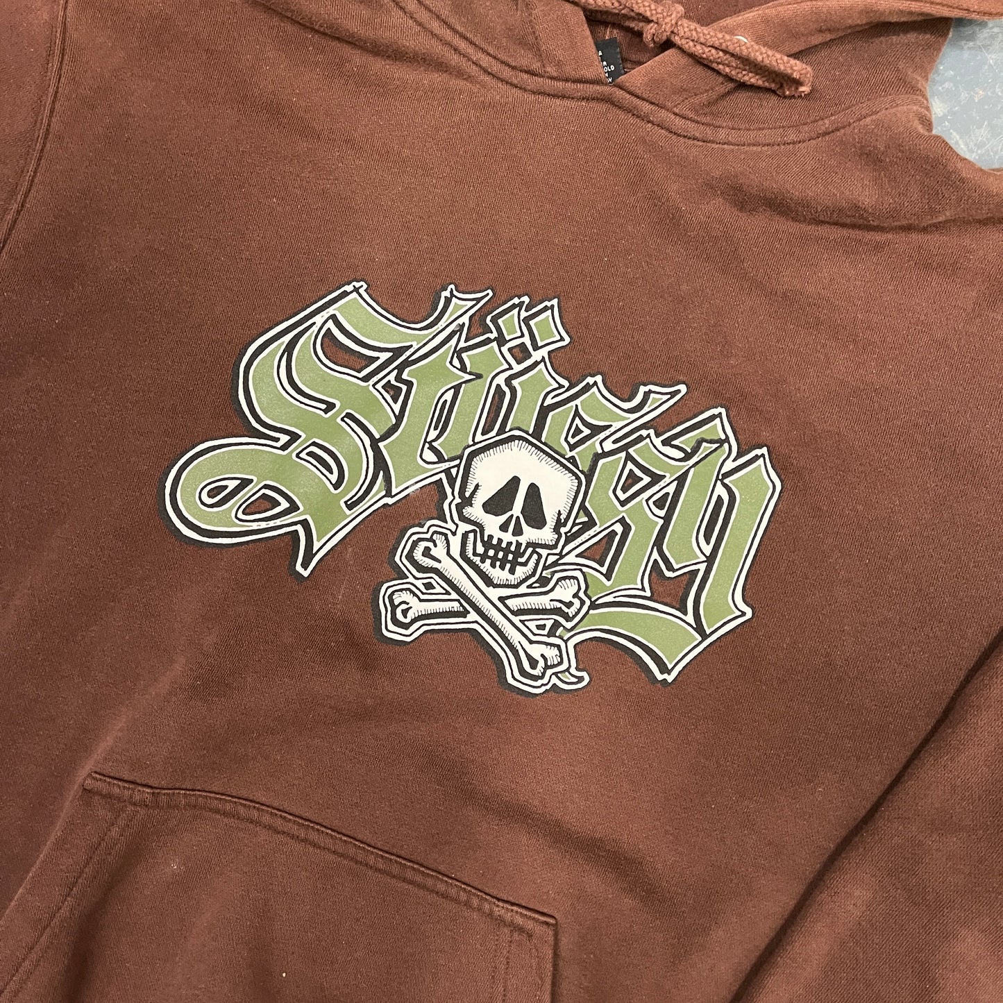 Stussy brown skull hoodie (large)