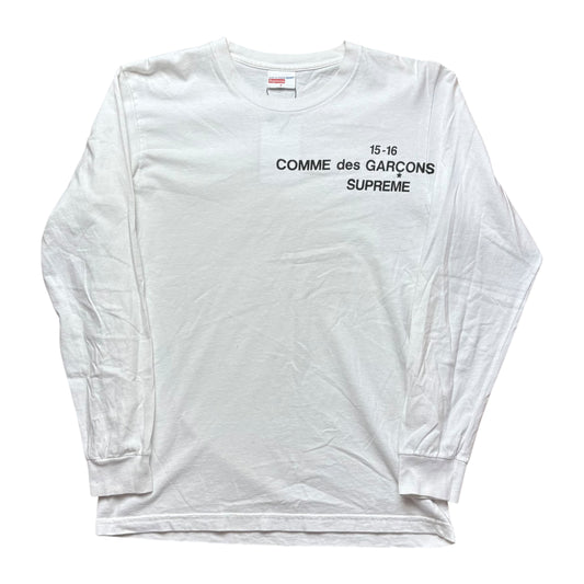 Supreme X CDG long sleeve tee white (S)
