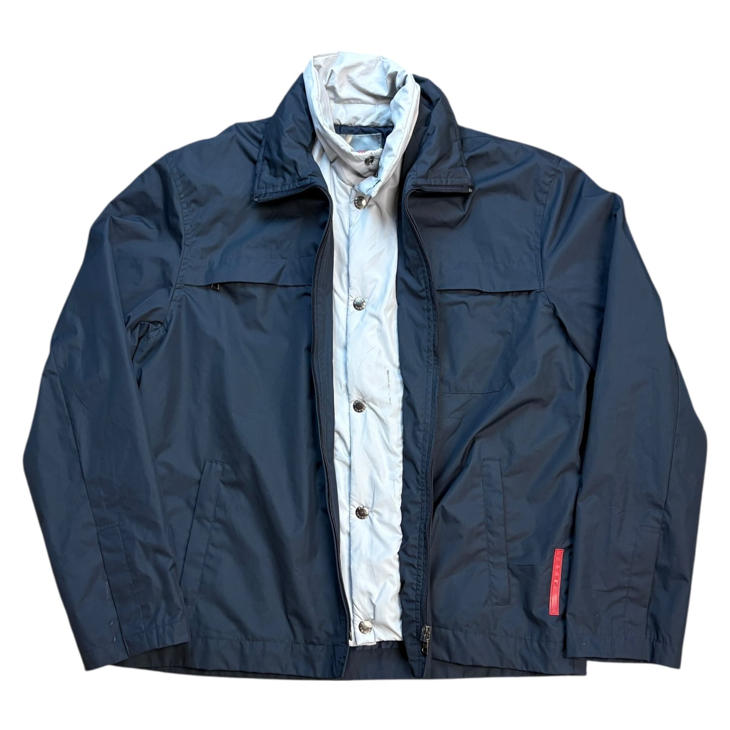 Prada navy goretex jacket with built in liner (XL)