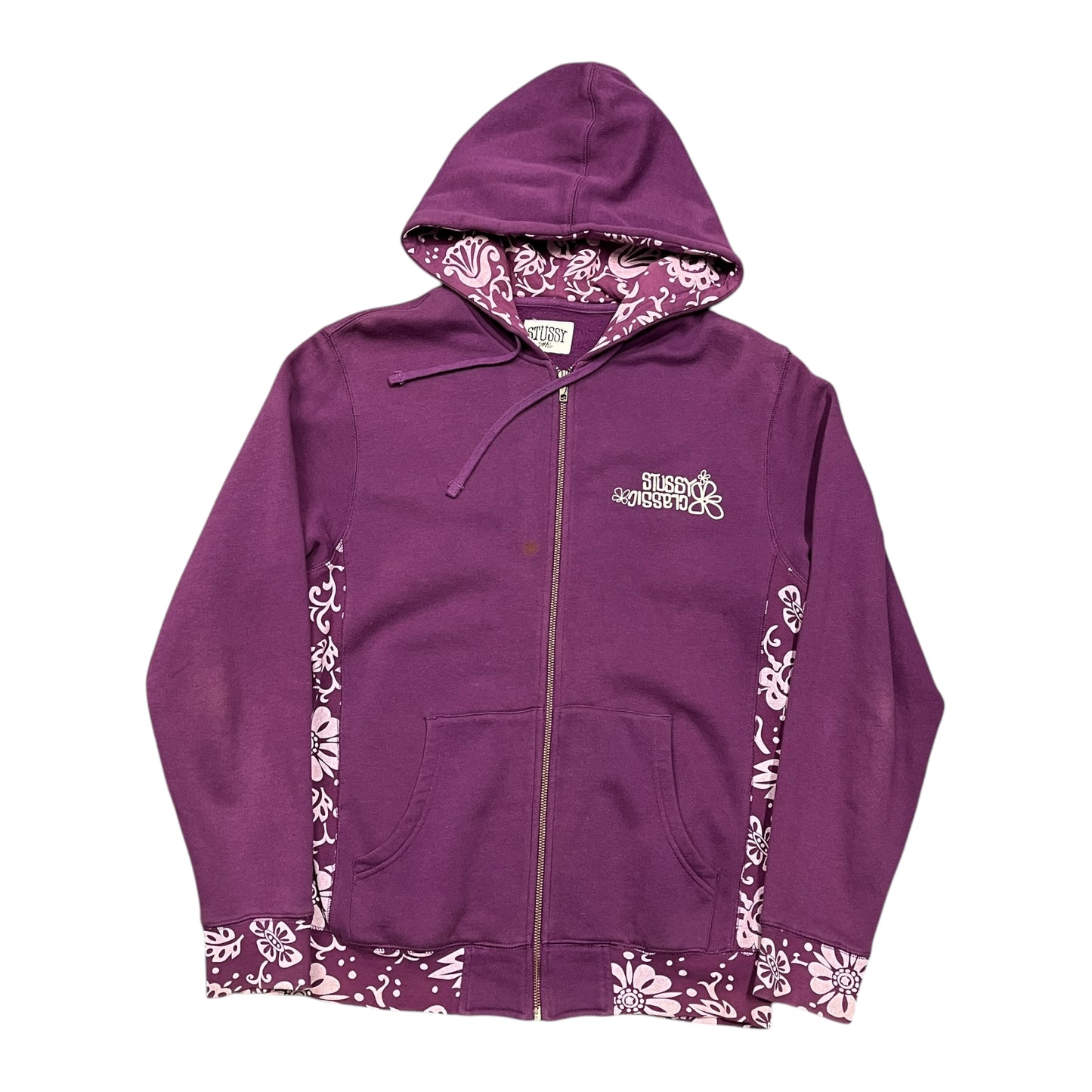 Stussy classics purple zipup hoodie (S)