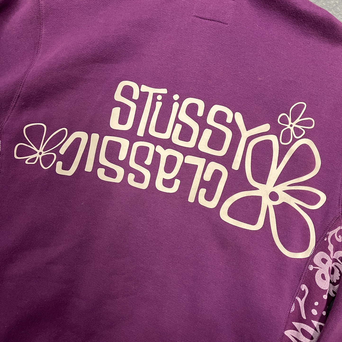 Stussy classics purple zipup hoodie (S)