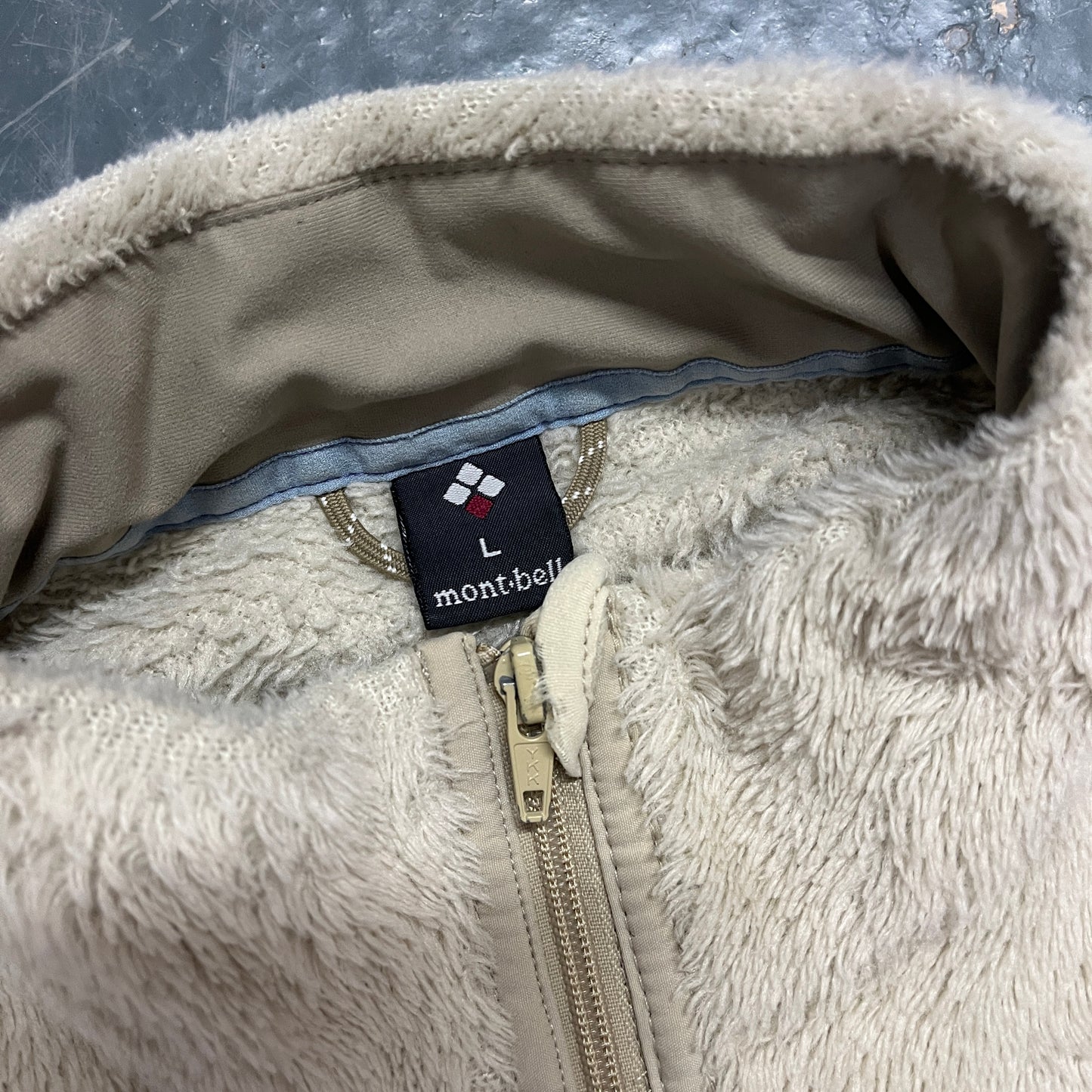 Montbell cream fleece jacket (XS)