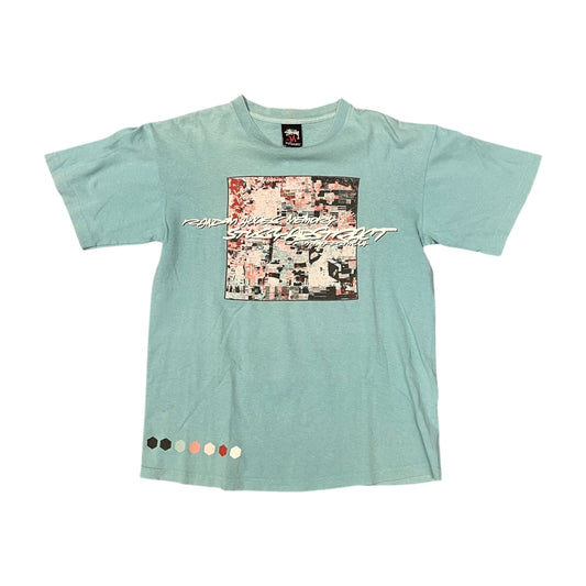 Stussy light blue abstract tee (M)