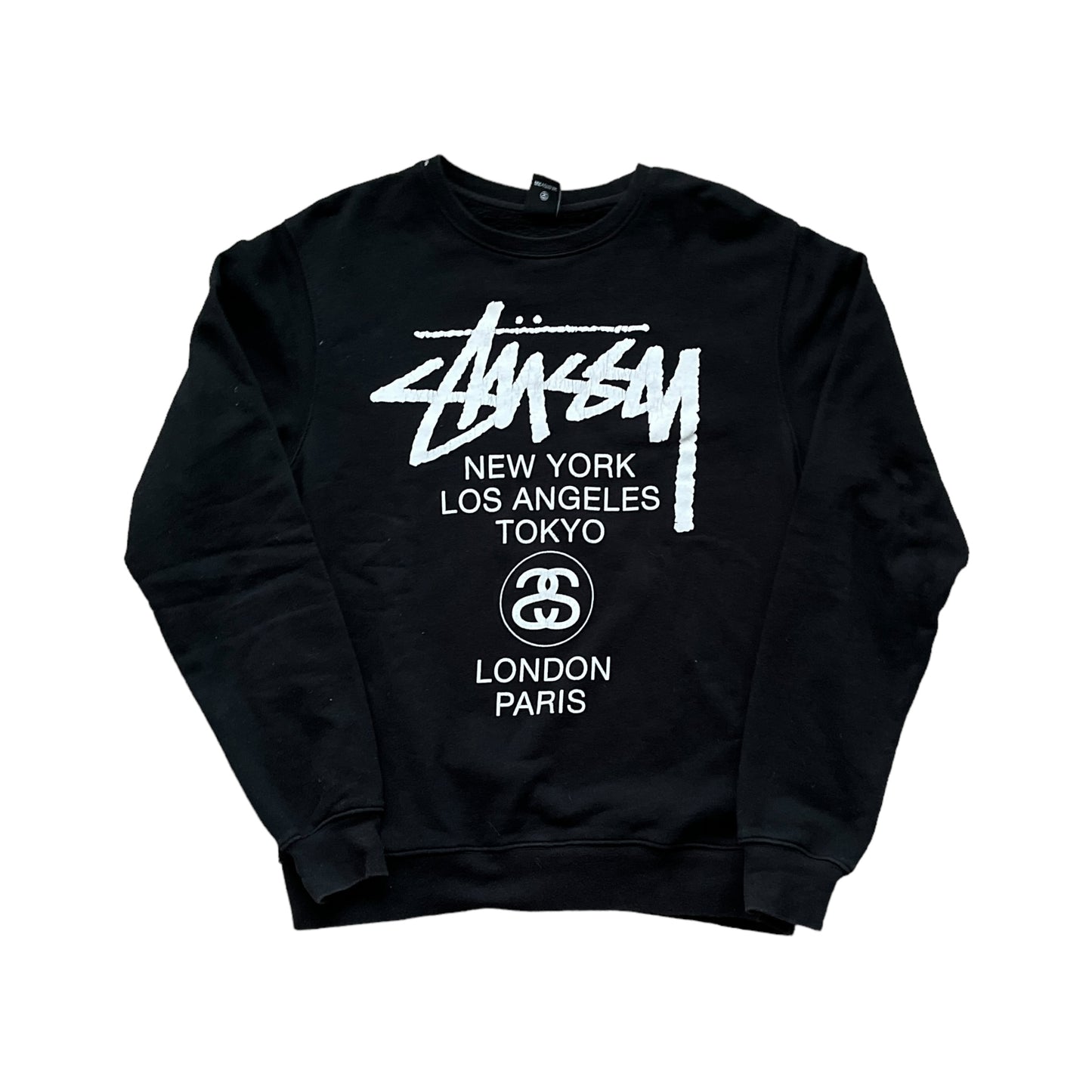 Stussy black world tour sweatshirt (M)