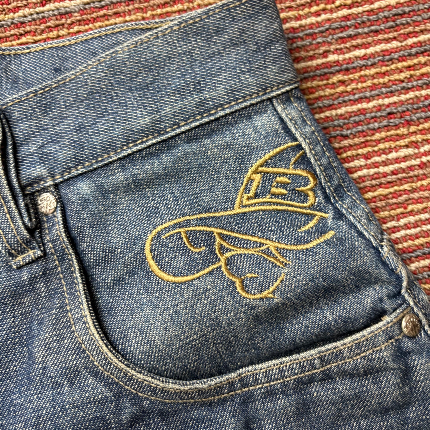 SOHK graphic blue jeans (W32)