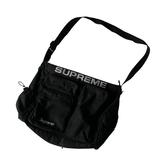 Supreme black crossbody messenger bag