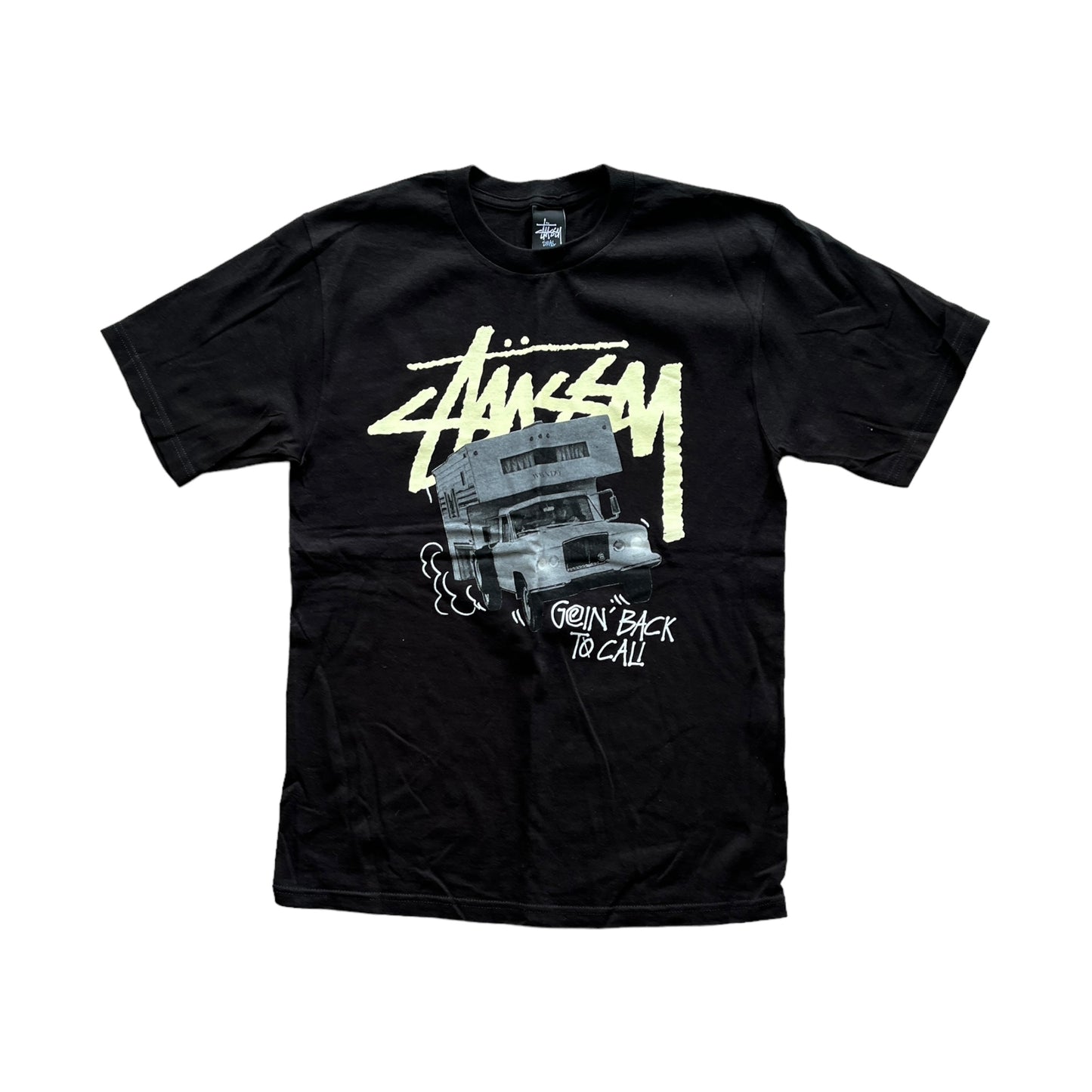 Stussy black graphic camper van tee (S)