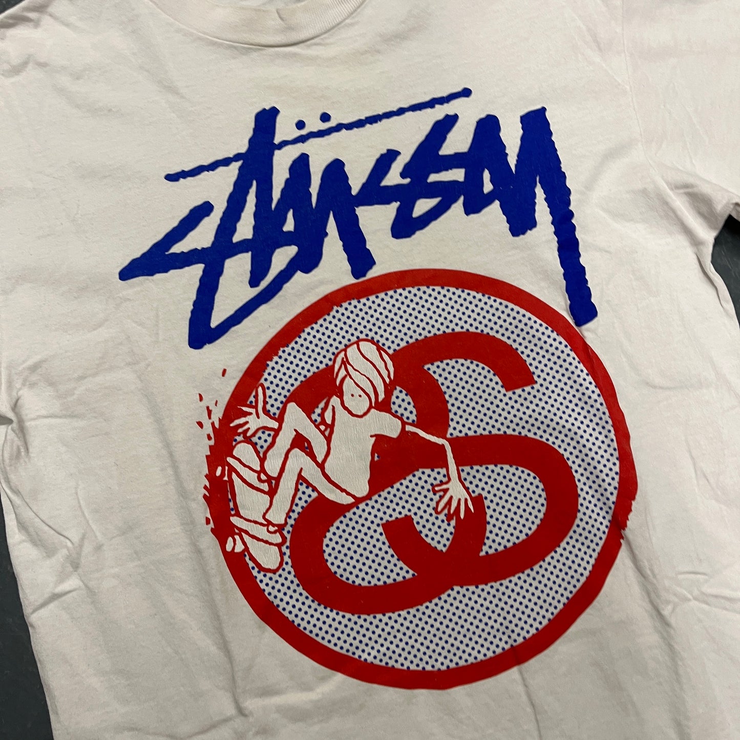 Stussy white skateboard tee (M)