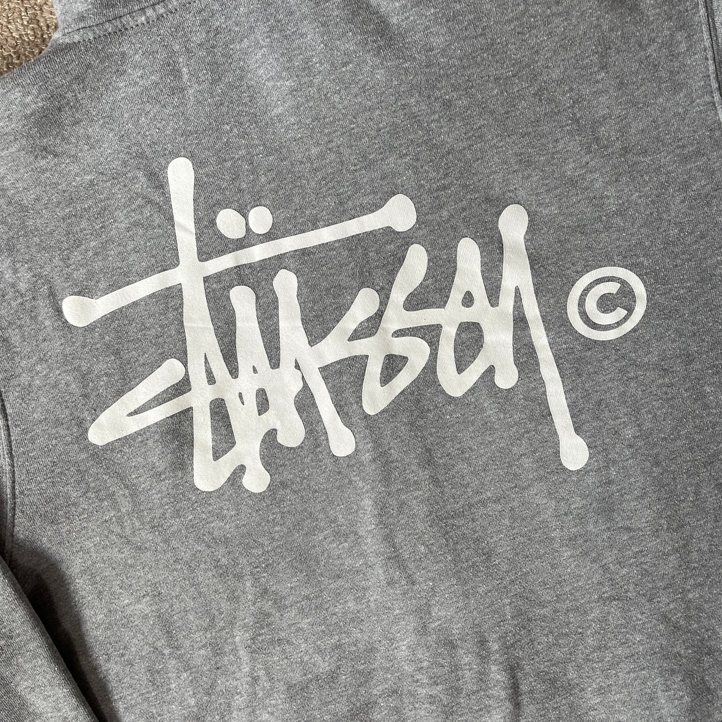 Stussy grey zipup hoodie (M)