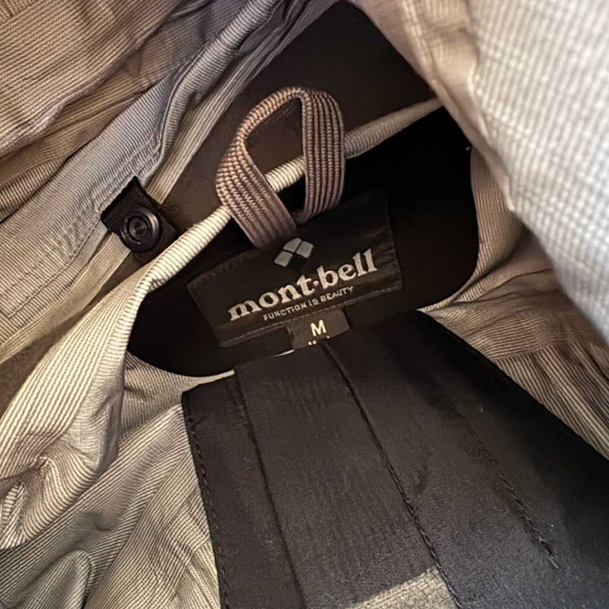 Montbell black / red waterproof shell jacket (M)