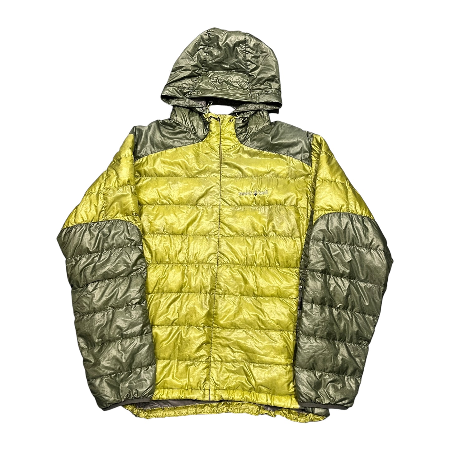 Montbell two tone green puffer (S) (read description)