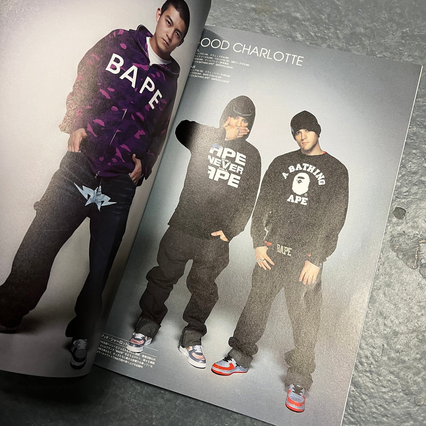 BAPE 2005 lookbook with stickers