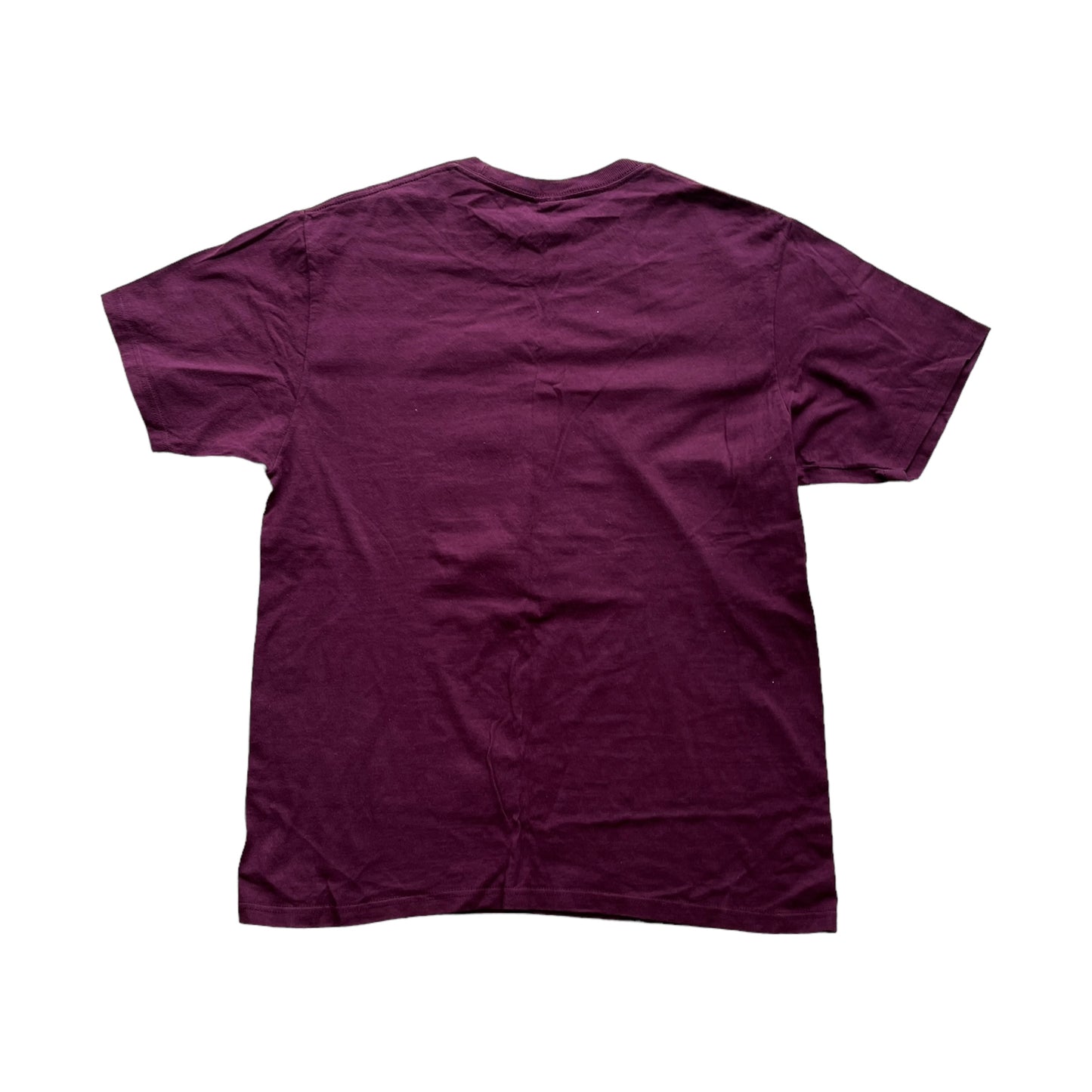 Stussy burgundy graphic leopard print tee (M)