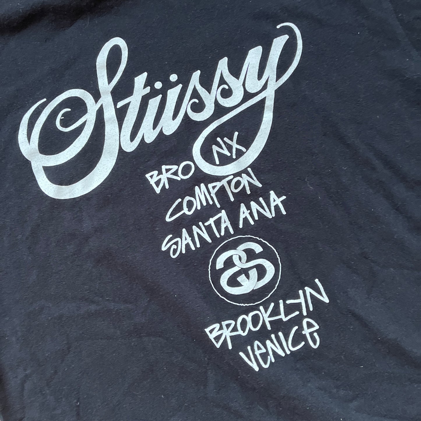 Stussy black world tour tee (L-XL)