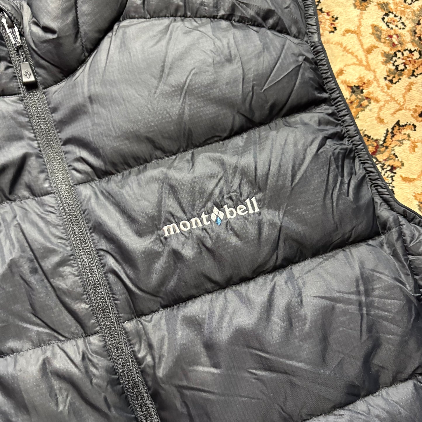 Montbell black puffer gilet (M)