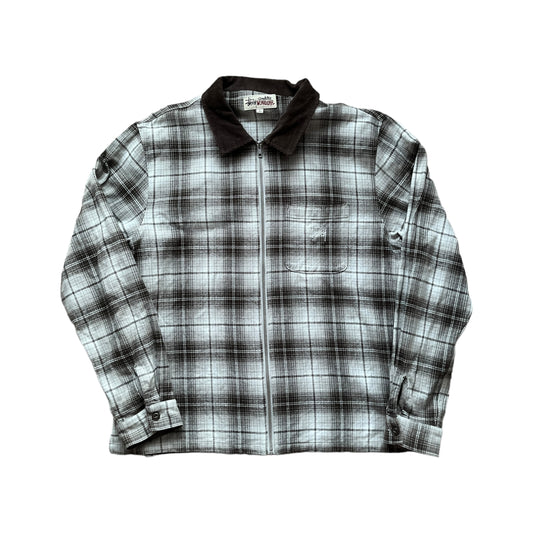 Stussy brown check jacket (L)