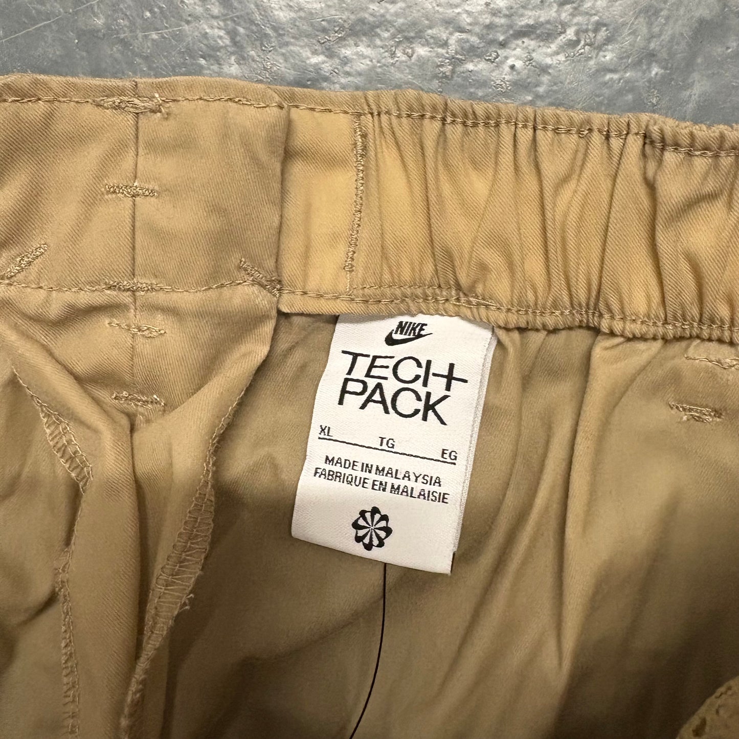 Nike beige wax cargo trousers (W32-36) BNWT