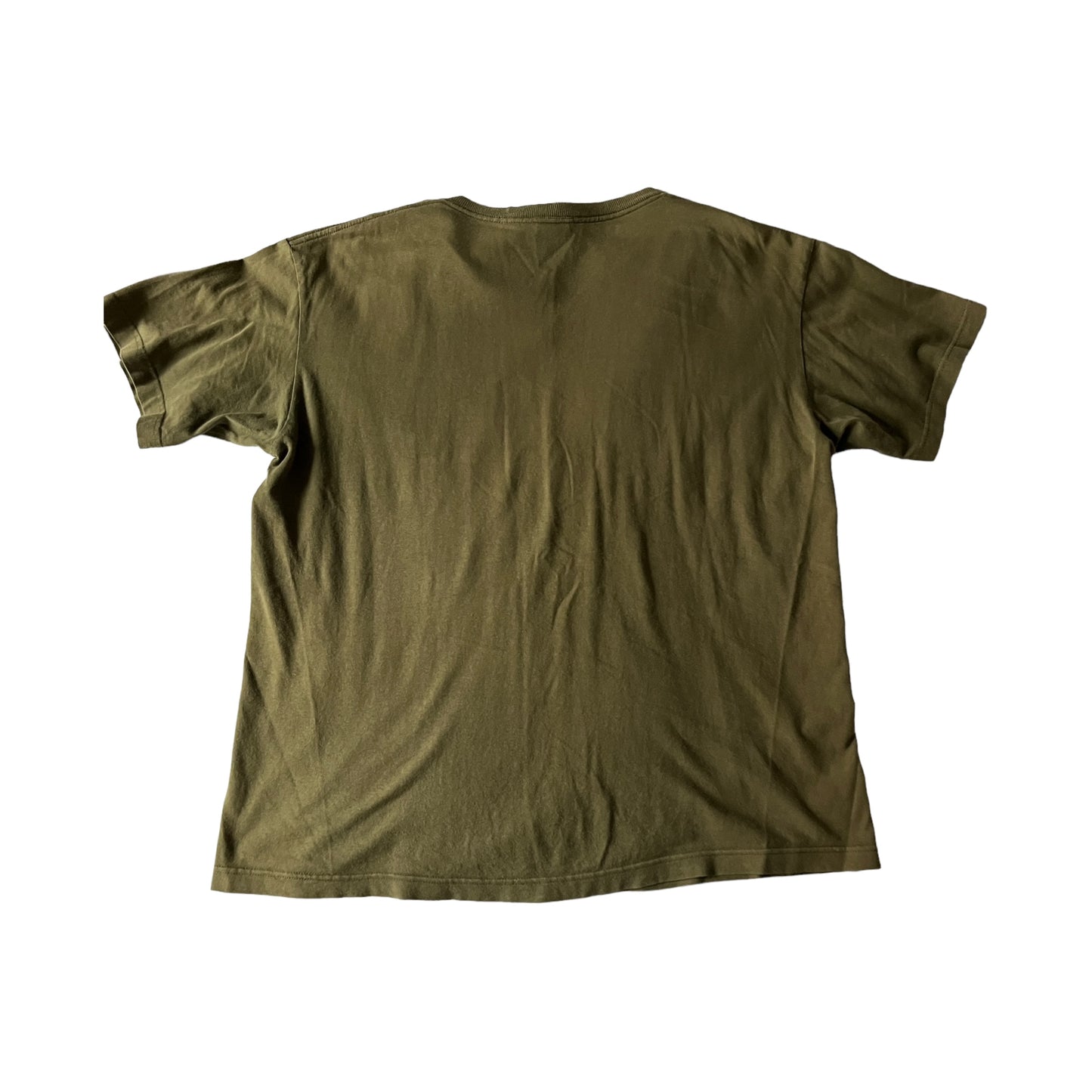 Stussy khaki green spellout tee (L)