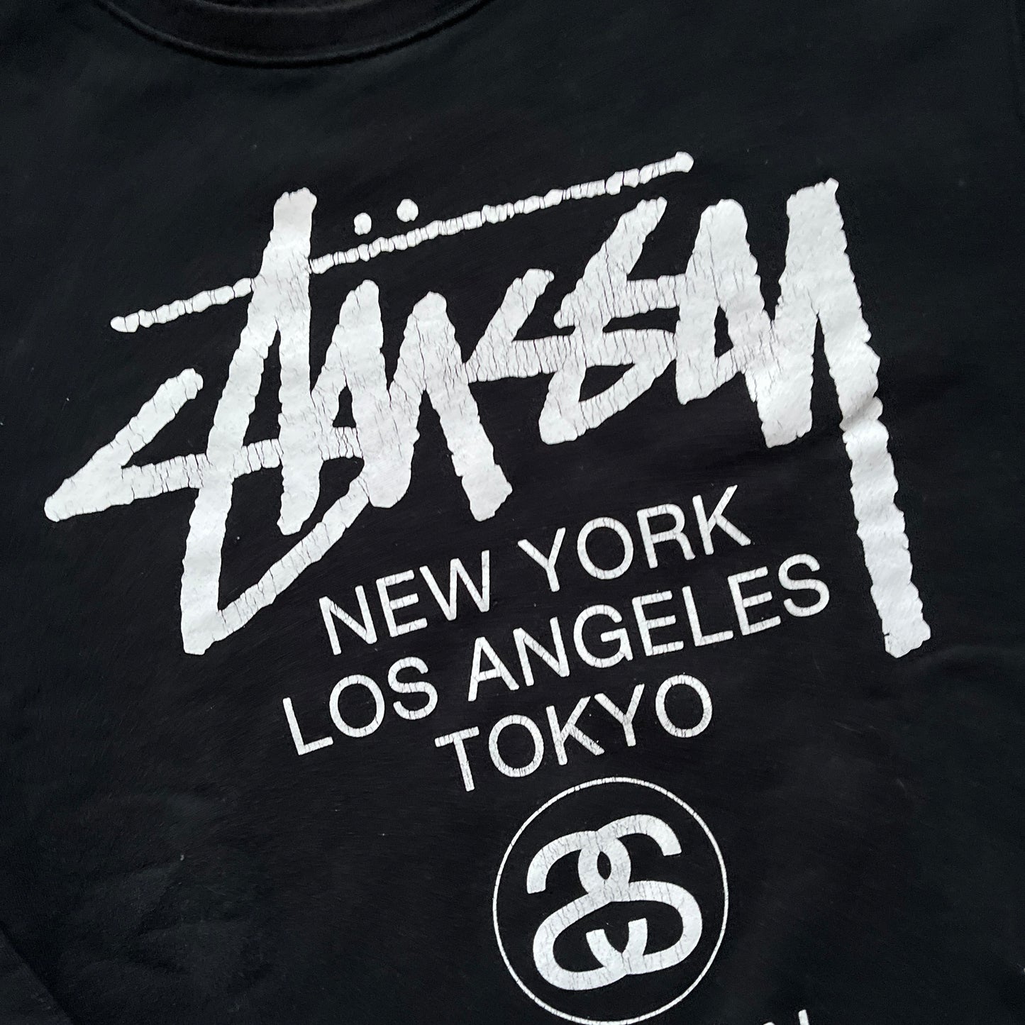 Stussy black world tour sweatshirt (M)