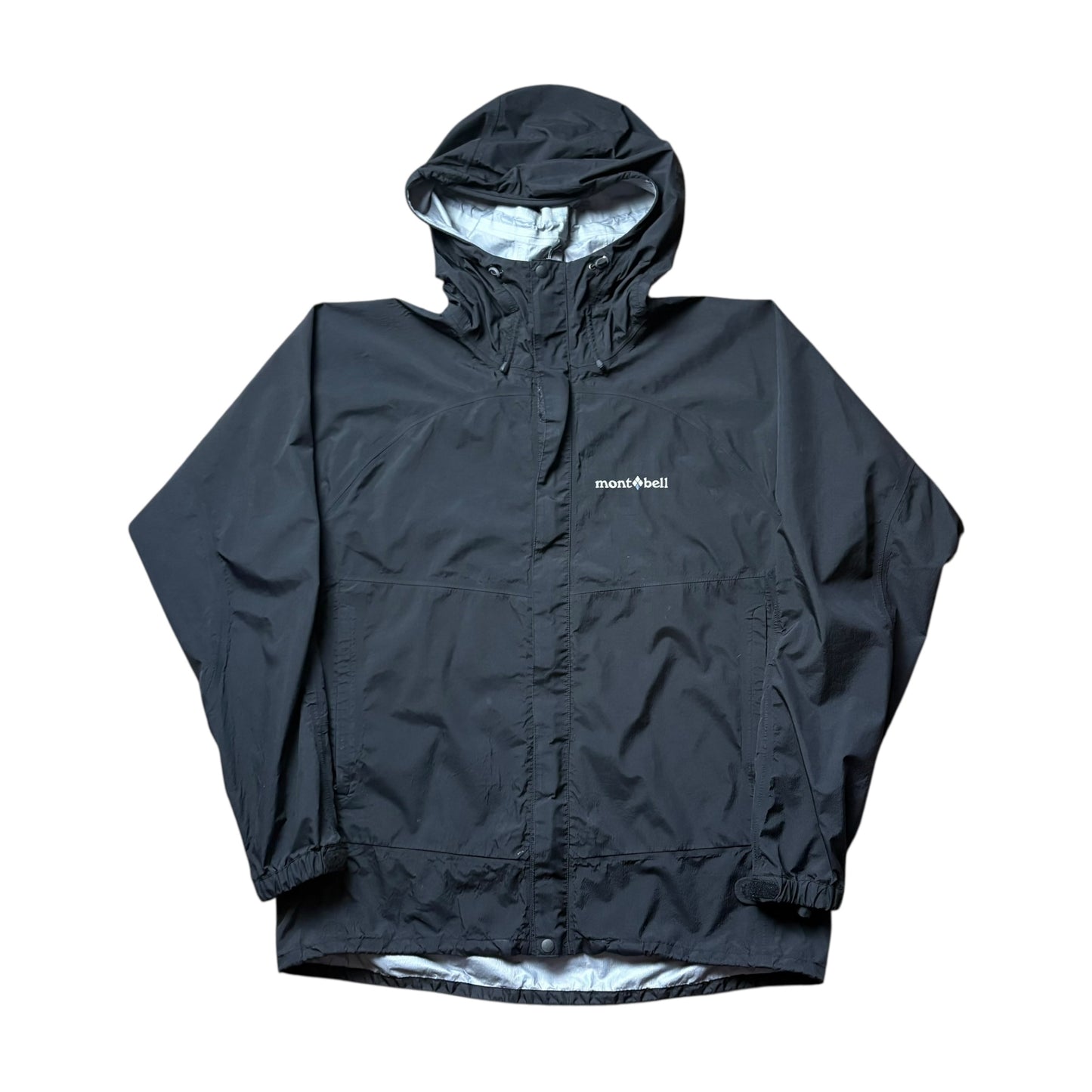 Montbell black waterproof shell jacket (L)