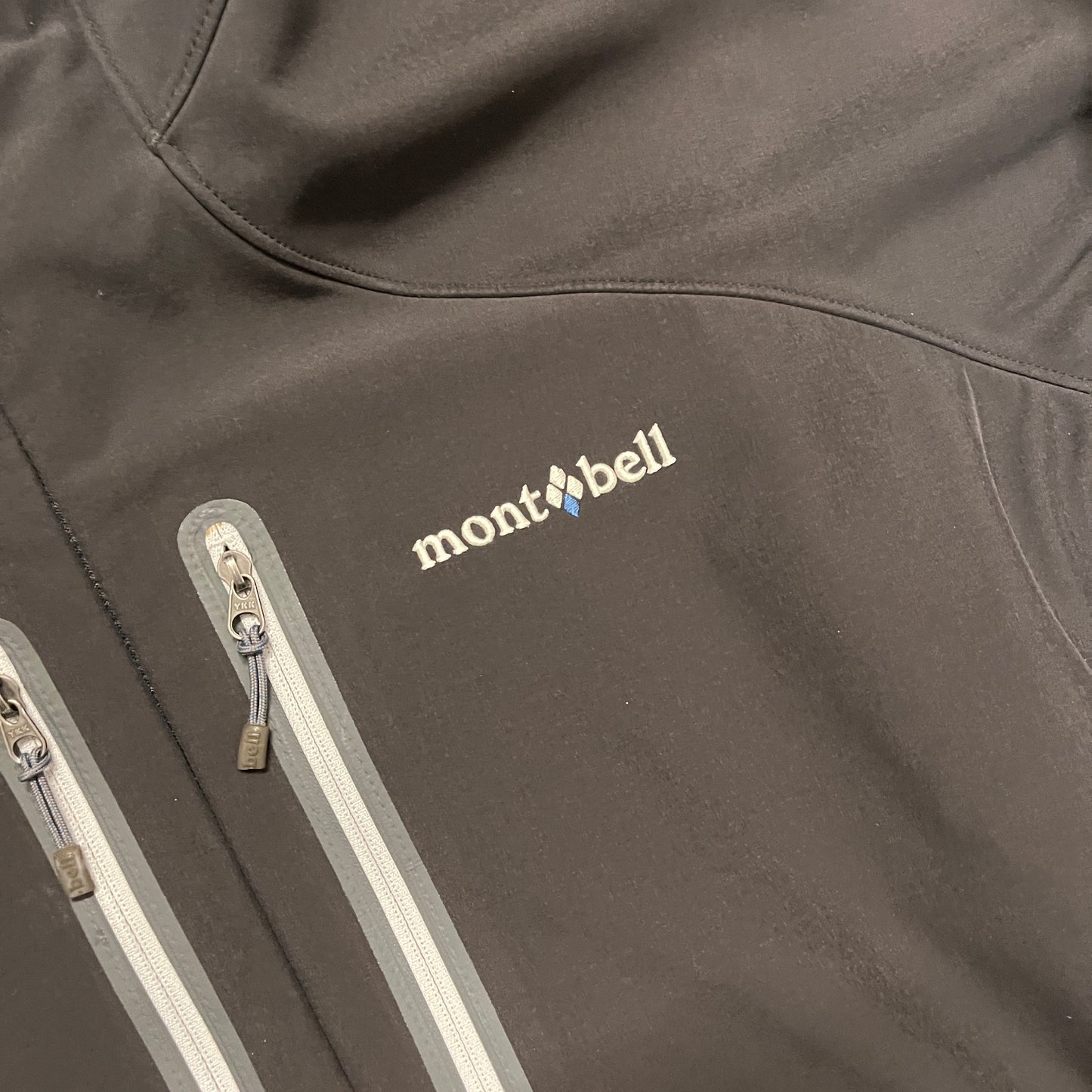 Montbell black fleece lined tech jacket (L)