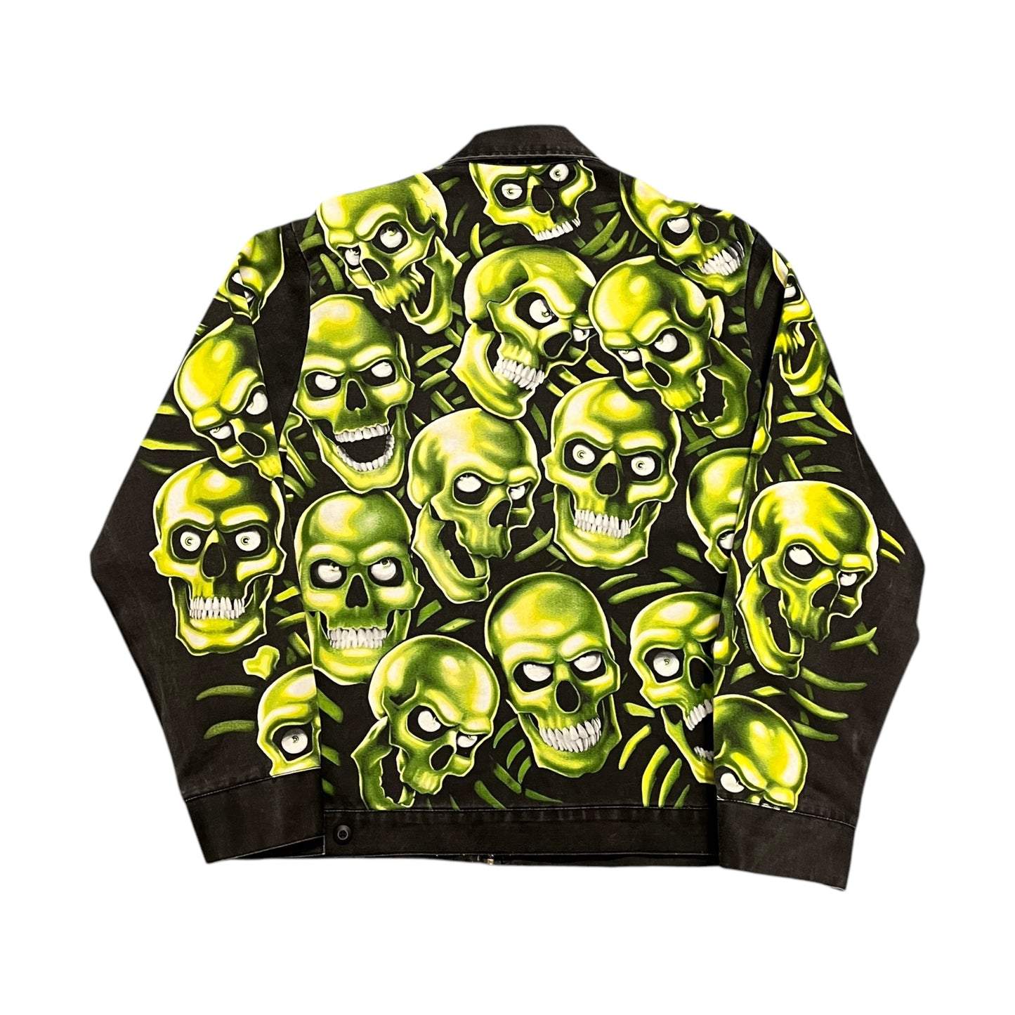 Supreme black/green skull harrington jacket (M)