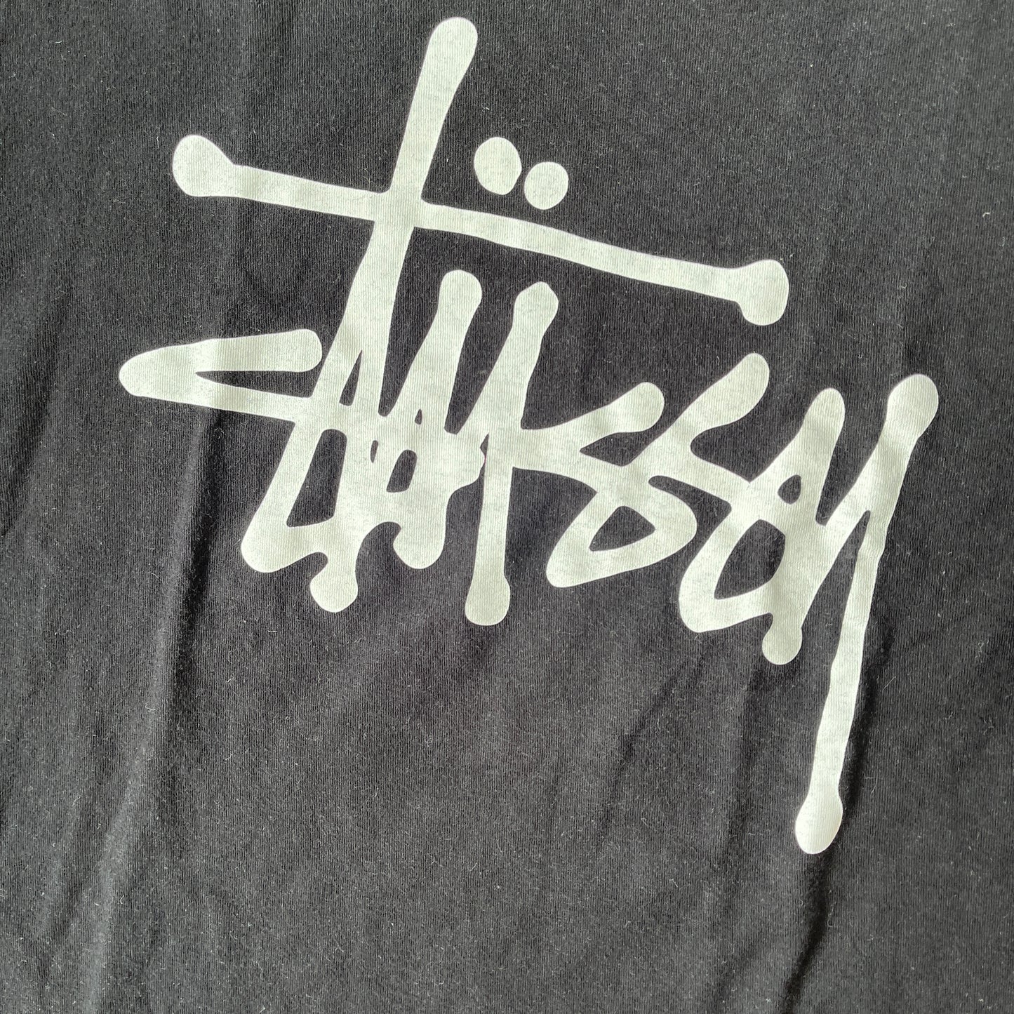 Stussy black spellout tee (S)