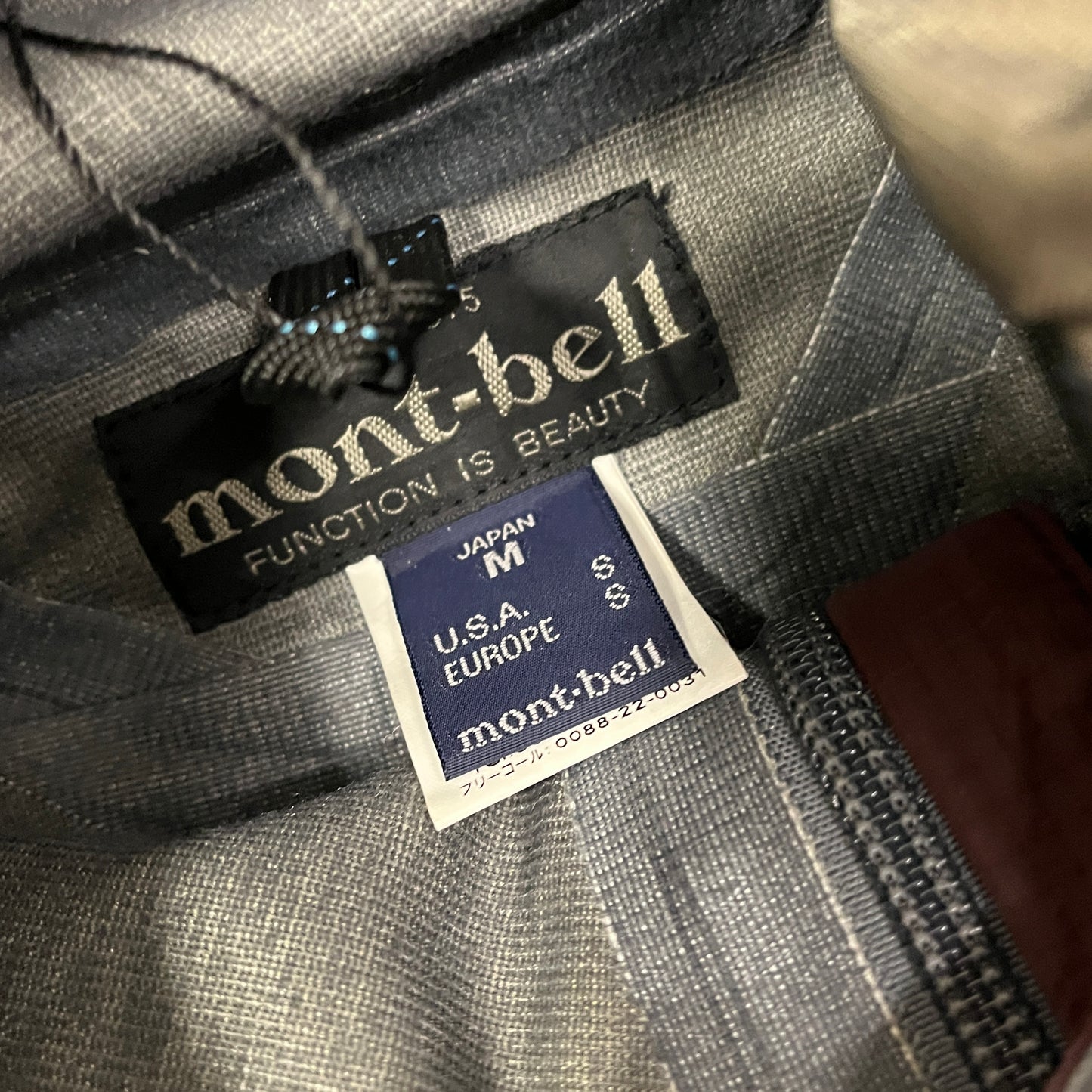 Montbell two tone heavyweight red shell jacket (S)