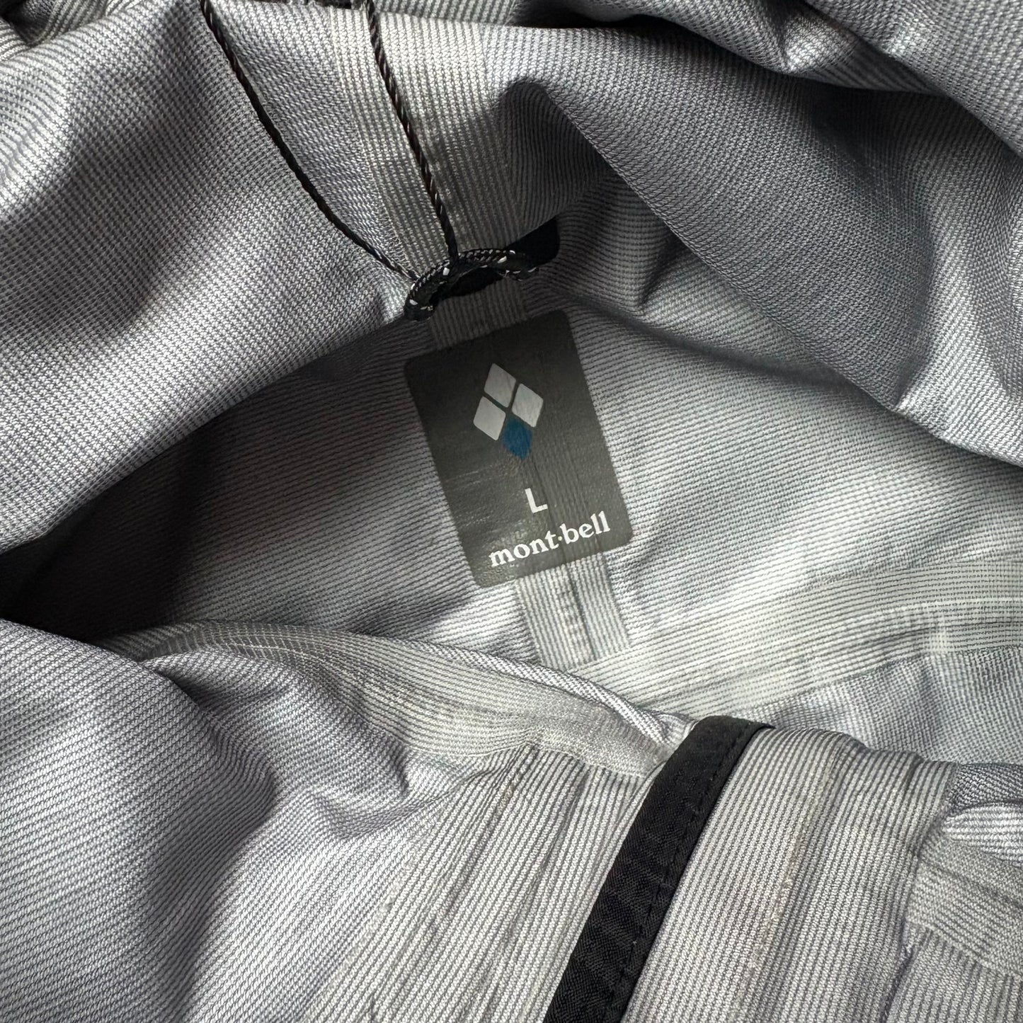 Montbell black waterproof drytec shell jacket (L)