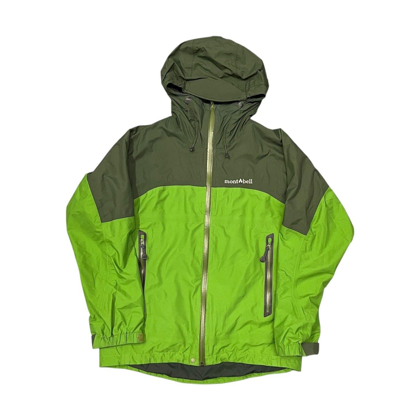 Montbell two tone green shell jacket (S)