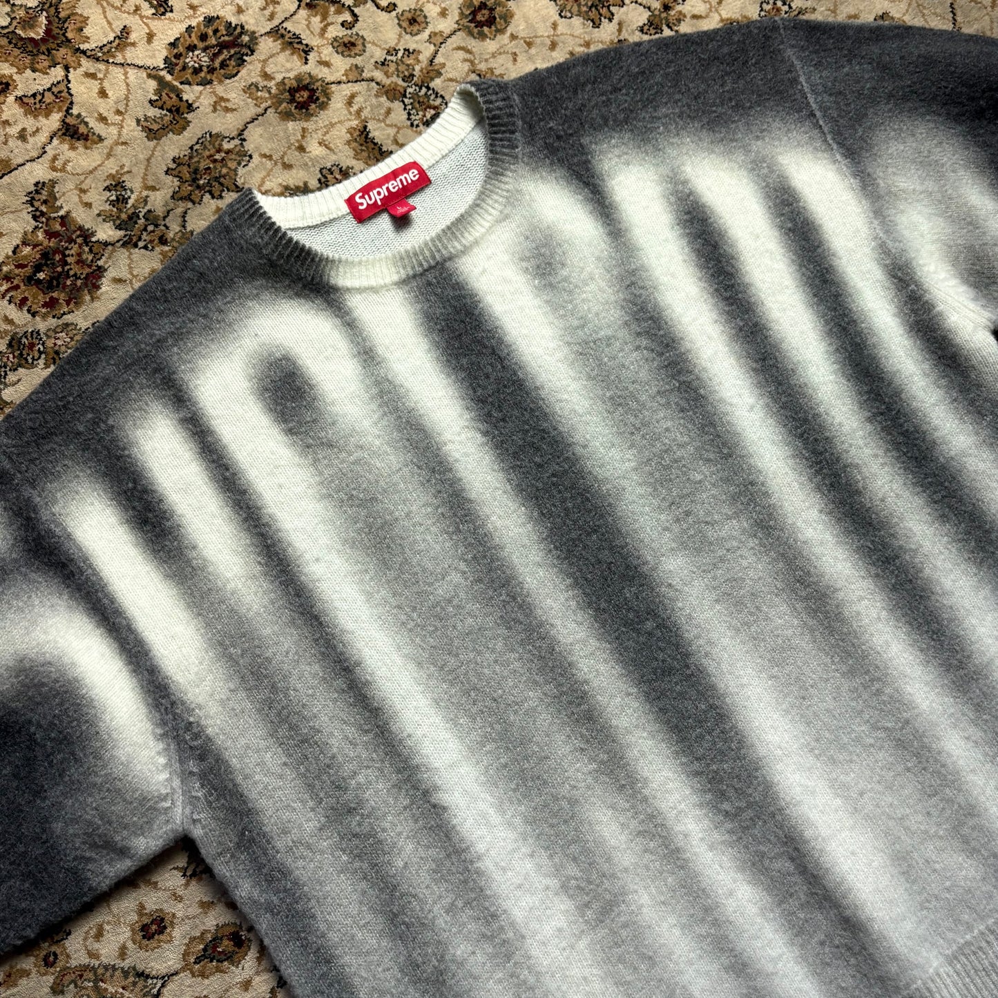 Supreme black blurred knit jumper (L)